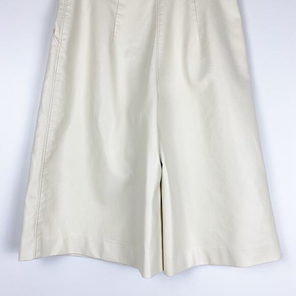 Hutch Faux Leather Long Shorts Seed Pearl High Waist Vegan Womens Size XS - Picture 10 of 10